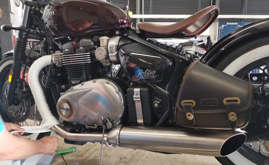Umbgebautes Motorrad Triumph Bonneville Bobber Bild 5: Umbgebautes Motorrad Triumph Bonneville Bobber