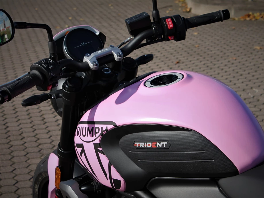 Umbgebautes Motorrad Triumph Trident 660 Bild 5: Umbgebautes Motorrad Triumph Trident 660