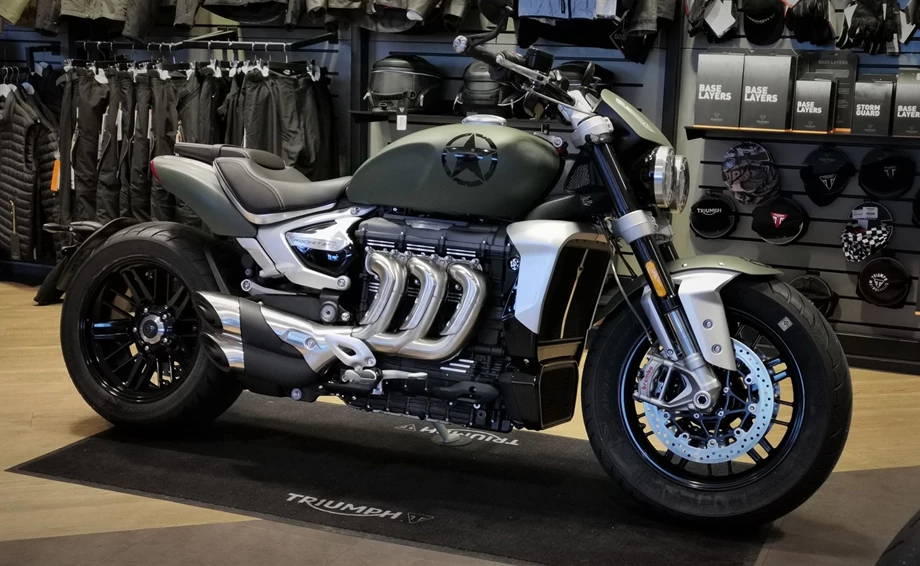 Umbgebautes Motorrad Triumph Rocket 3 R Bild 1: Umbgebautes Motorrad Triumph Rocket 3 R