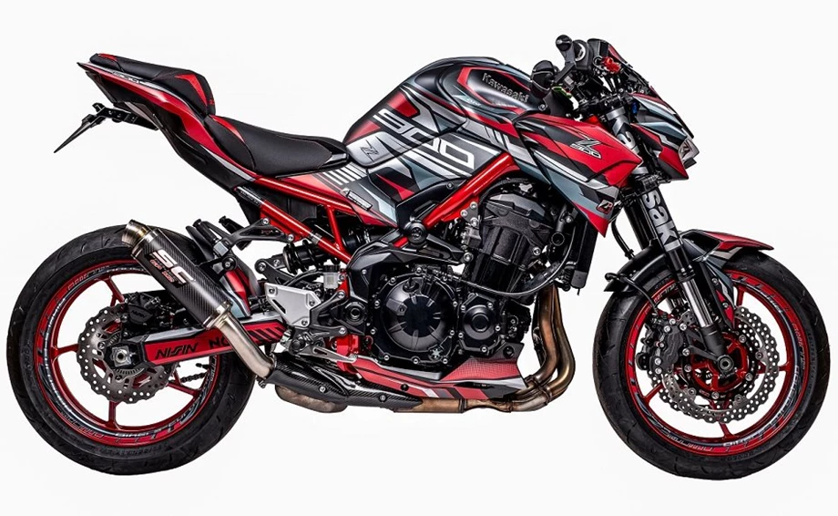 Umbgebautes Motorrad Kawasaki Z900 Bild 2: Umbgebautes Motorrad Kawasaki Z900