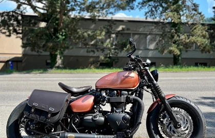 Triumph Bonneville Bobber Black Custom Bike Triumph Bonneville Bobber Black Custom Bike