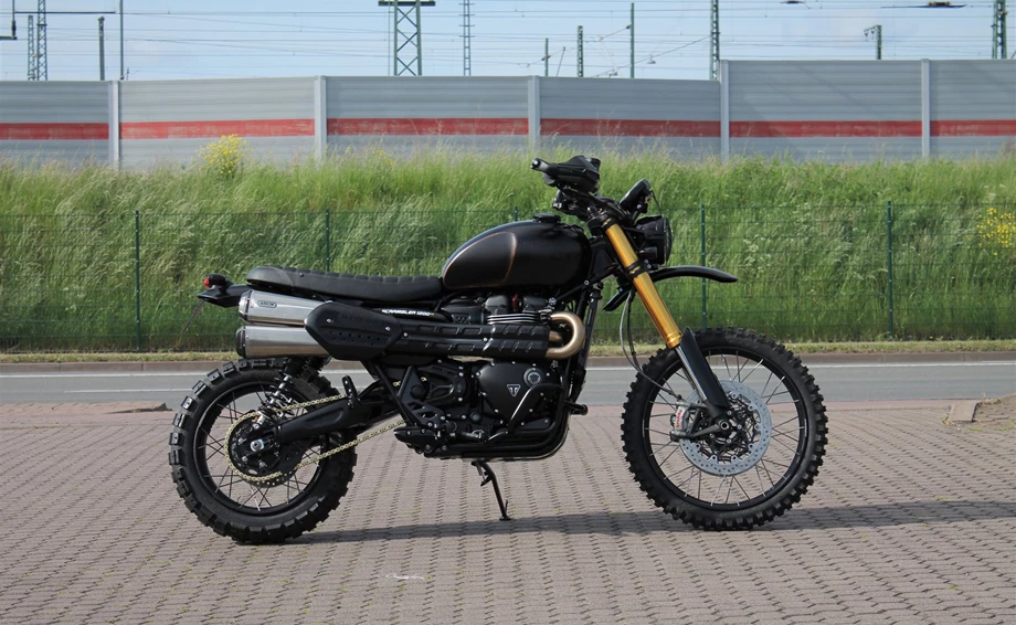 Umbgebautes Motorrad Triumph Scrambler 1200 XE Bild 3: Umbgebautes Motorrad Triumph Scrambler 1200 XE