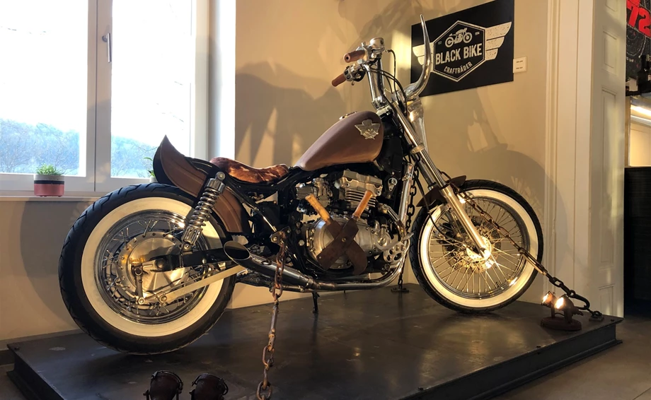 Umbgebautes Motorrad Kawasaki EN 500 Bild 1: Umbgebautes Motorrad Kawasaki EN 500