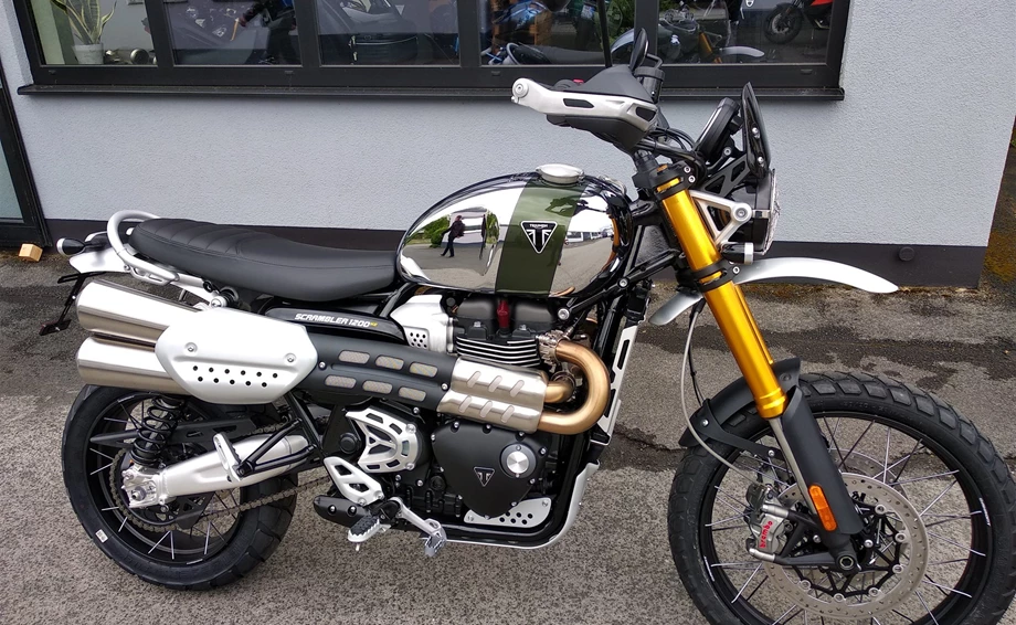Umbgebautes Motorrad Triumph Scrambler 1200 XE Bild 2: Umbgebautes Motorrad Triumph Scrambler 1200 XE