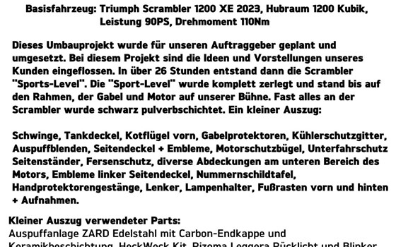 Umgebautes Motorrad Triumph Scrambler 1200 XE von Stärker-Profil GmbH - Bild 2 Umgebautes Motorrad Triumph Scrambler 1200 XE von Stärker-Profil GmbH - Bild 2