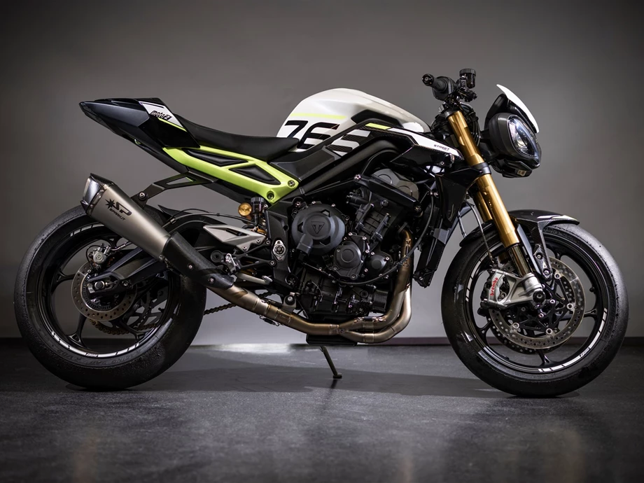 Umbgebautes Motorrad Triumph Street Triple 765 Moto2 Edition Bild 1: Umbgebautes Motorrad Triumph Street Triple 765 Moto2 Edition
