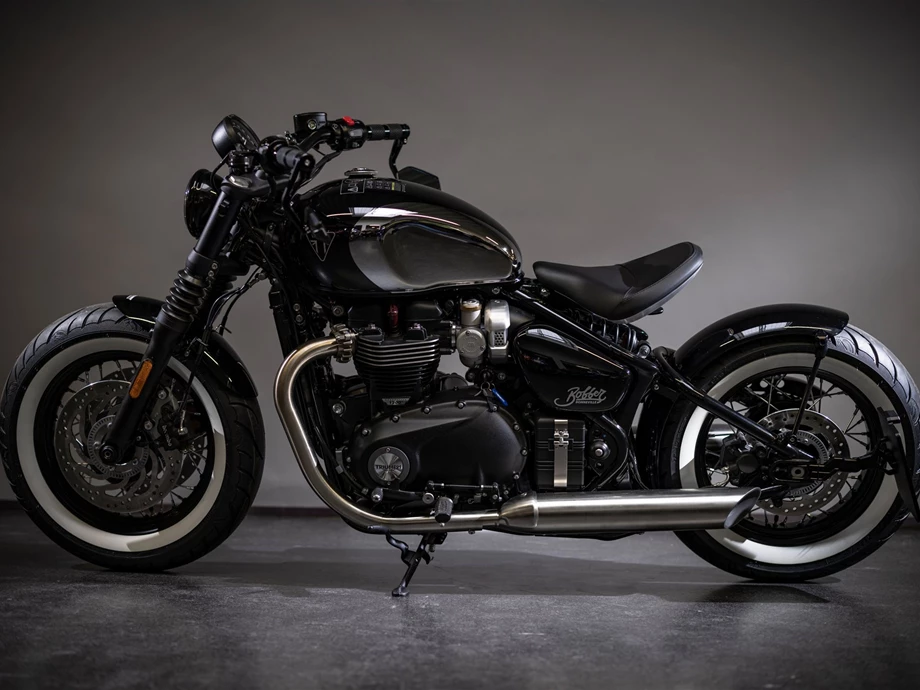 Umbgebautes Motorrad Triumph Bonneville Bobber Bild 2: Umbgebautes Motorrad Triumph Bonneville Bobber