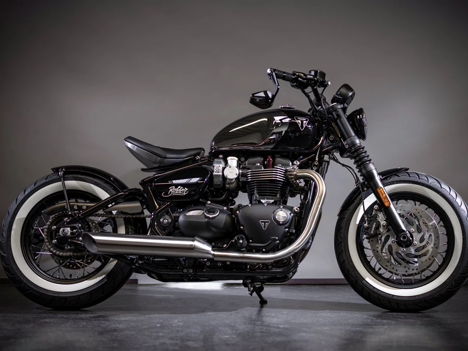 Umbgebautes Motorrad Triumph Bonneville Bobber Bild 28: Umbgebautes Motorrad Triumph Bonneville Bobber