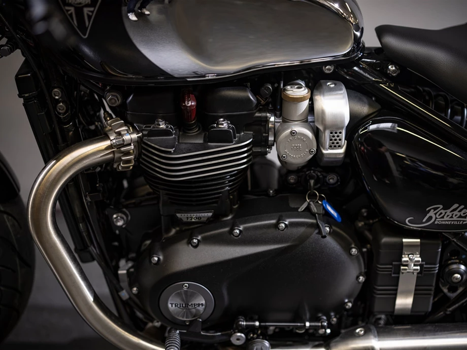 Umbgebautes Motorrad Triumph Bonneville Bobber Bild 5: Umbgebautes Motorrad Triumph Bonneville Bobber