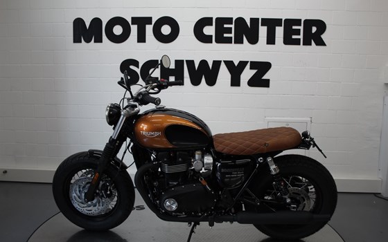 Umgebautes Motorrad Triumph Bonneville T120 von Moto Center Schwyz AG - Bild 1 Umgebautes Motorrad Triumph Bonneville T120 von Moto Center Schwyz AG - Bild 1