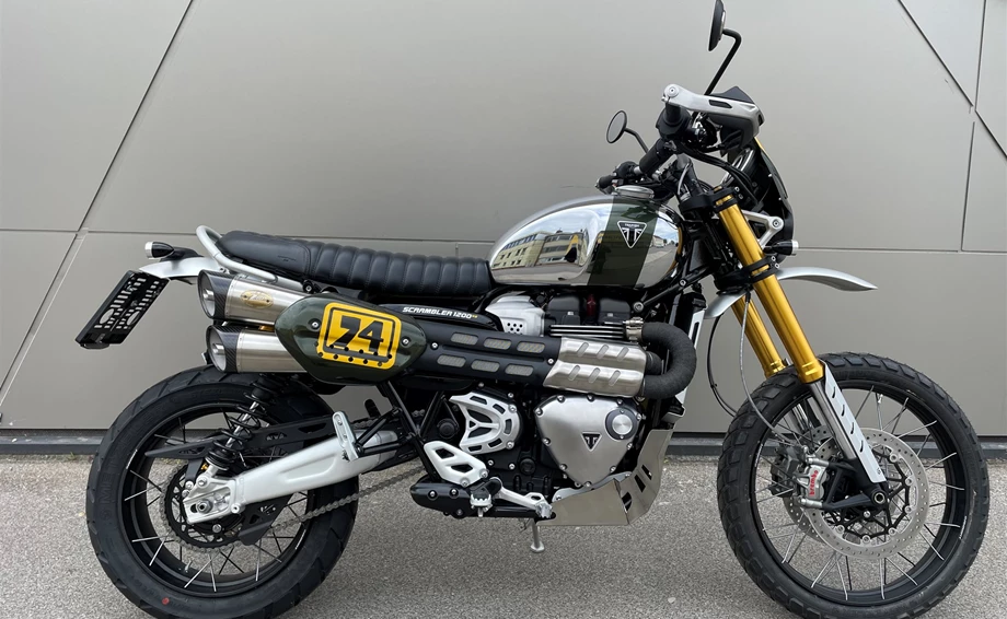 Umbgebautes Motorrad Triumph SCRAMBLER 1200 XE CHROME EDITION Bild 1: Umbgebautes Motorrad Triumph SCRAMBLER 1200 XE CHROME EDITION
