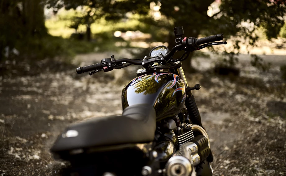 Umbgebautes Motorrad Triumph Street Scrambler Bild 7: Umbgebautes Motorrad Triumph Street Scrambler