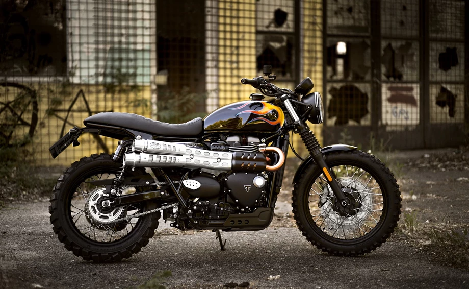 Umbgebautes Motorrad Triumph Street Scrambler Bild 1: Umbgebautes Motorrad Triumph Street Scrambler