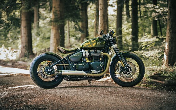 Umgebautes Motorrad Triumph Bonneville Bobber TFC von Erne's Euromotos AG - Bild 1 Umgebautes Motorrad Triumph Bonneville Bobber TFC von Erne's Euromotos AG - Bild 1
