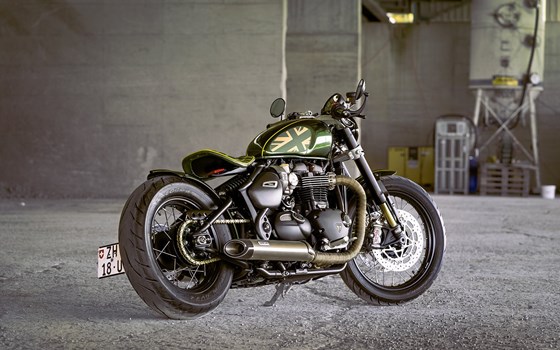 Umgebautes Motorrad Triumph Bonneville Bobber TFC von Erne's Euromotos AG - Bild 2 Umgebautes Motorrad Triumph Bonneville Bobber TFC von Erne's Euromotos AG - Bild 2