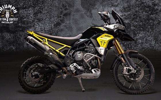 Umgebautes Motorrad Triumph Tiger 900 Rally Pro von Moto Center Schwyz AG - Bild 1 Umgebautes Motorrad Triumph Tiger 900 Rally Pro von Moto Center Schwyz AG - Bild 1