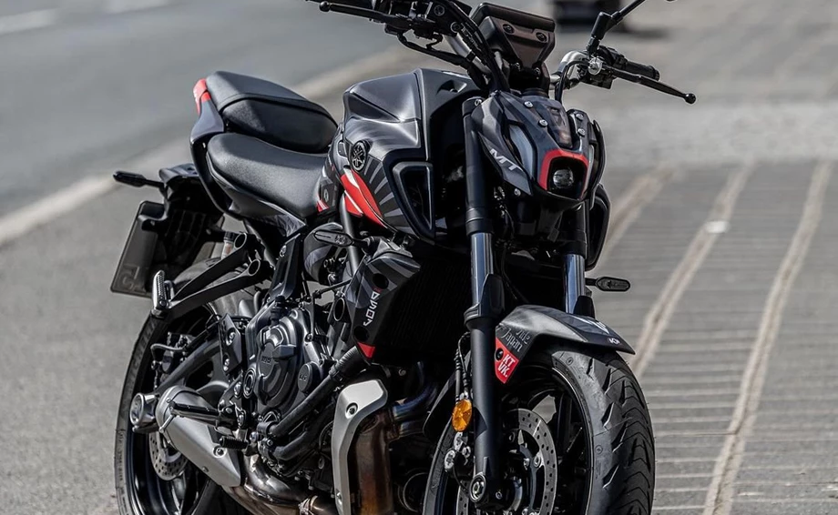 Umbgebautes Motorrad Yamaha MT-07 Bild 1: Umbgebautes Motorrad Yamaha MT-07