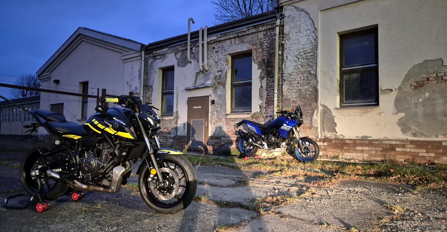 Umbgebautes Motorrad Yamaha MT-07