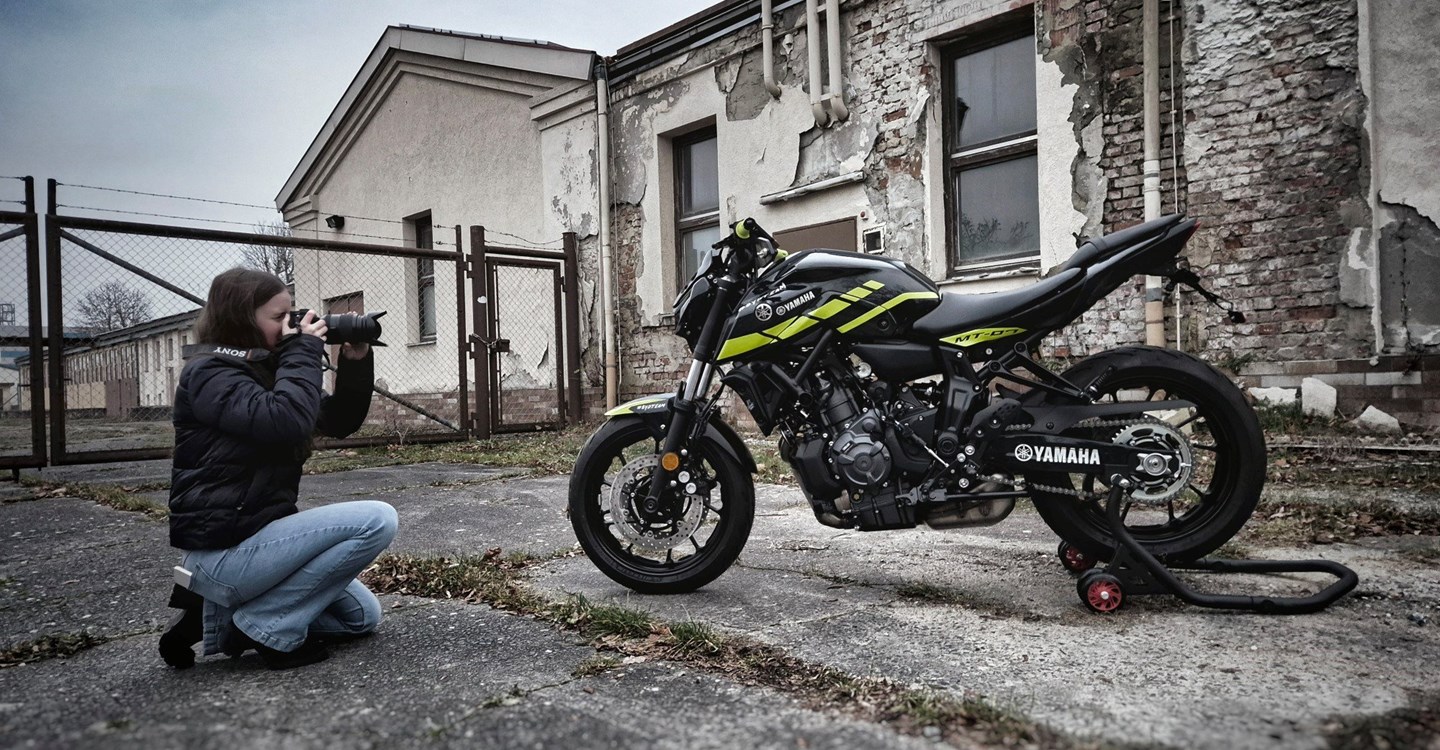 Umbgebautes Motorrad Yamaha MT-07