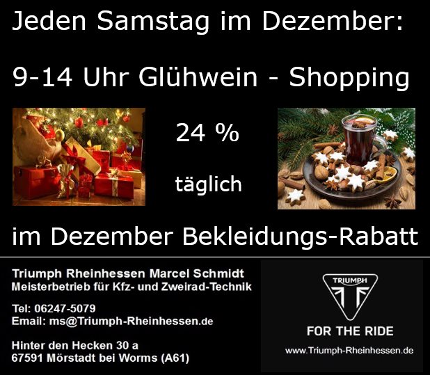 Glühwein-Shopping bei Triumph Rheinhessen