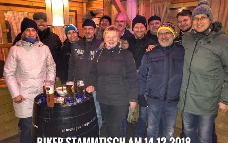 Biker-Stammtisch auf dem Weihnachtsmarkt