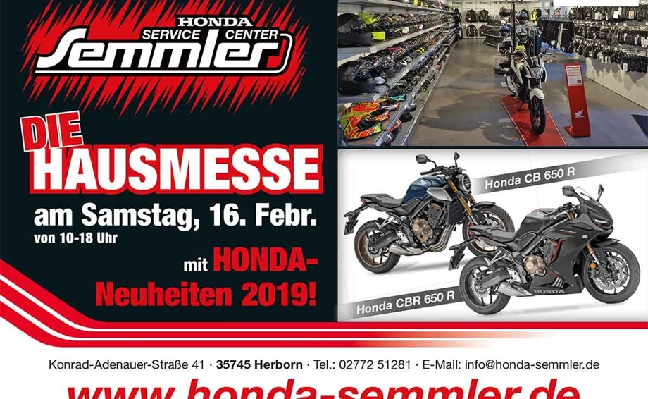 Honda Semmler - Hausmesse 2019 Bild 1: Honda Semmler - Hausmesse 2019