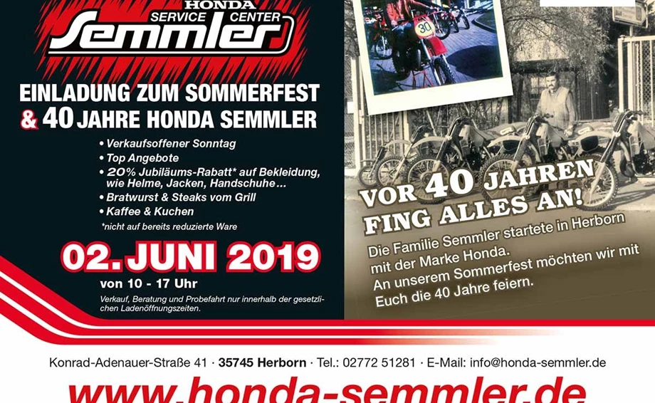 Honda Semmler - Sommerfest 2019 Bild 1: Honda Semmler - Sommerfest 2019