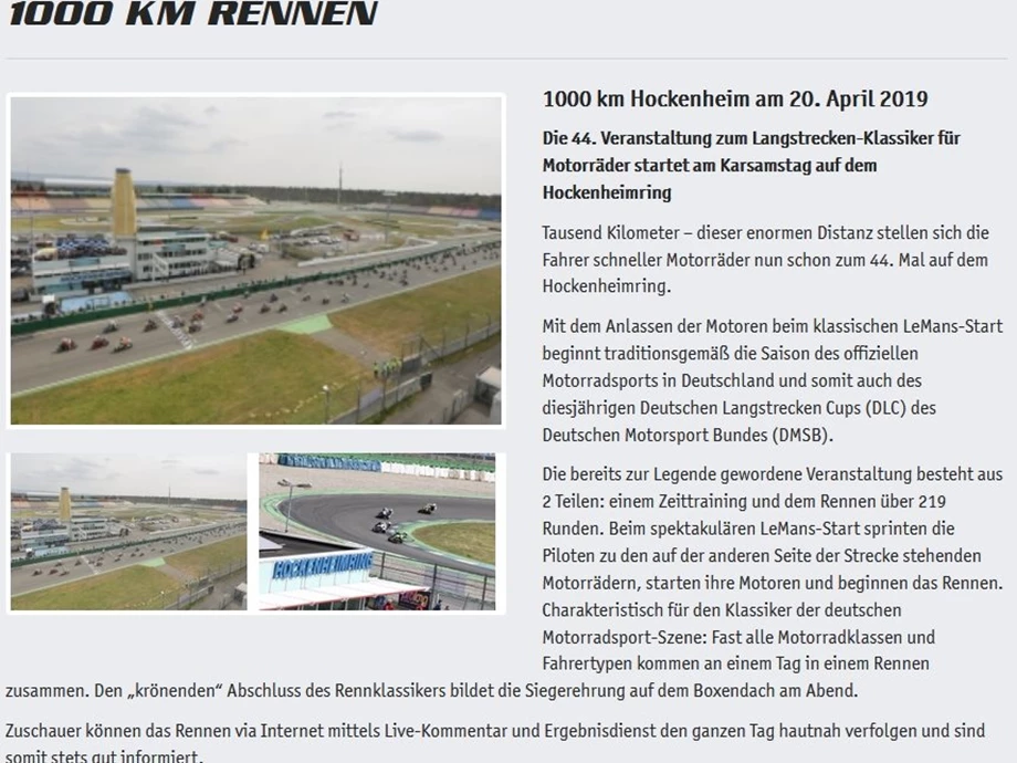 1.000 km Rennen in Hockenheim am Ostersamstag Bild 3: 1.000 km Rennen in Hockenheim am Ostersamstag