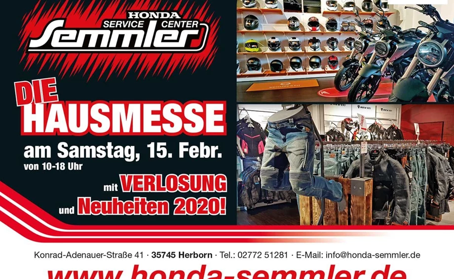 Honda Semmler - DIE HAUSMESSE Bild 1: Honda Semmler - DIE HAUSMESSE