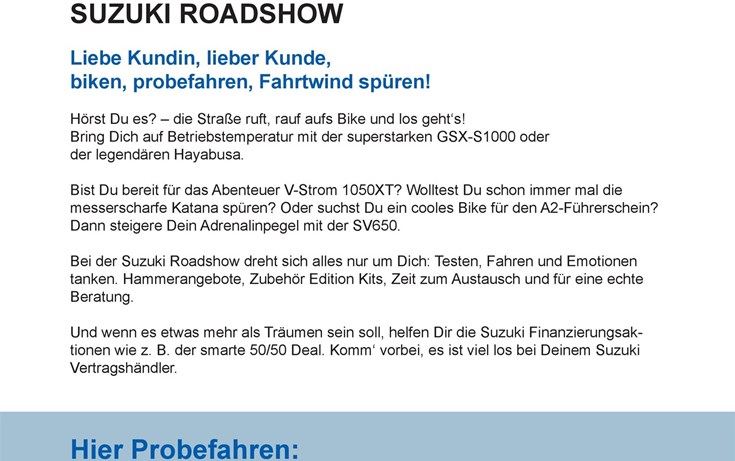 Suzuki Roadshow 2021