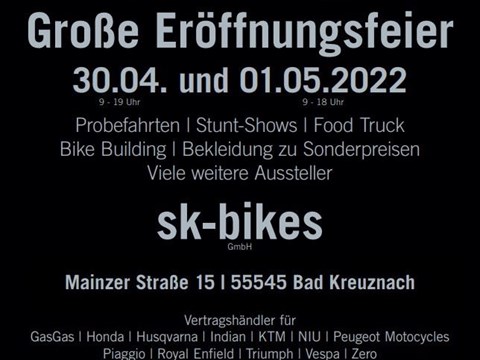 sk-bikes Eröffnungsfeier