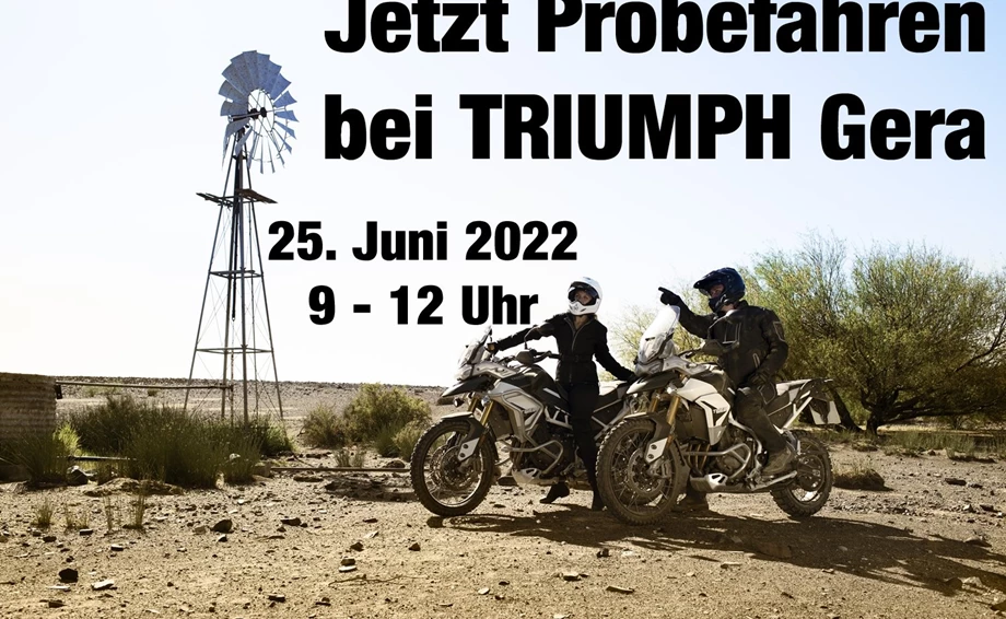 Probefahren bei TRIUMPH Gera Bild 1: Probefahren bei TRIUMPH Gera