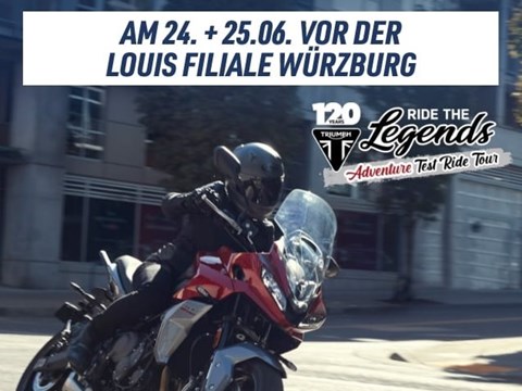Ride the Legends - Triumph Adventure Test in Würzburg