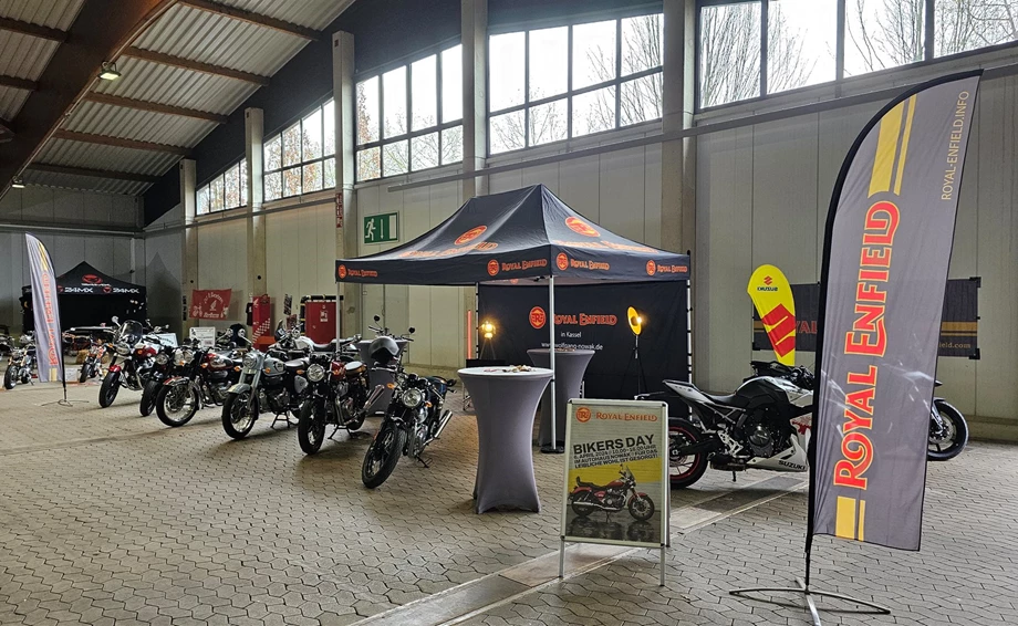Royal Enfield bei der Technorama Kassel. Bild 3: Royal Enfield bei der Technorama Kassel.