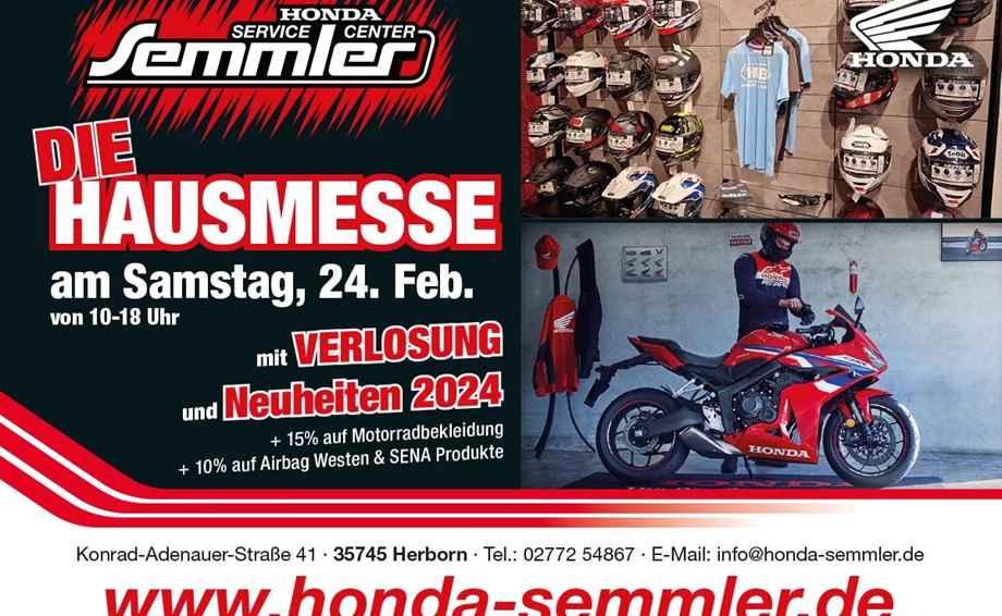 Honda Semmler - "DIE HAUSMESSE" 2024 Bild 1: Honda Semmler - "DIE HAUSMESSE" 2024
