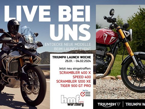 Triumph Launch Woche in Würzburg