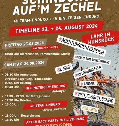 Schinduro auf'm Zechel 1h Einsteiger-Enduro und 4h Team-Enduro