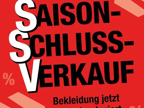 Saison-Schluss-Verkauf