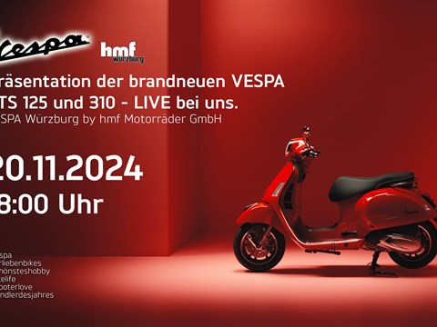 LIVE Präsentation der neuen 2025er Vespa GTS in Würzburg!