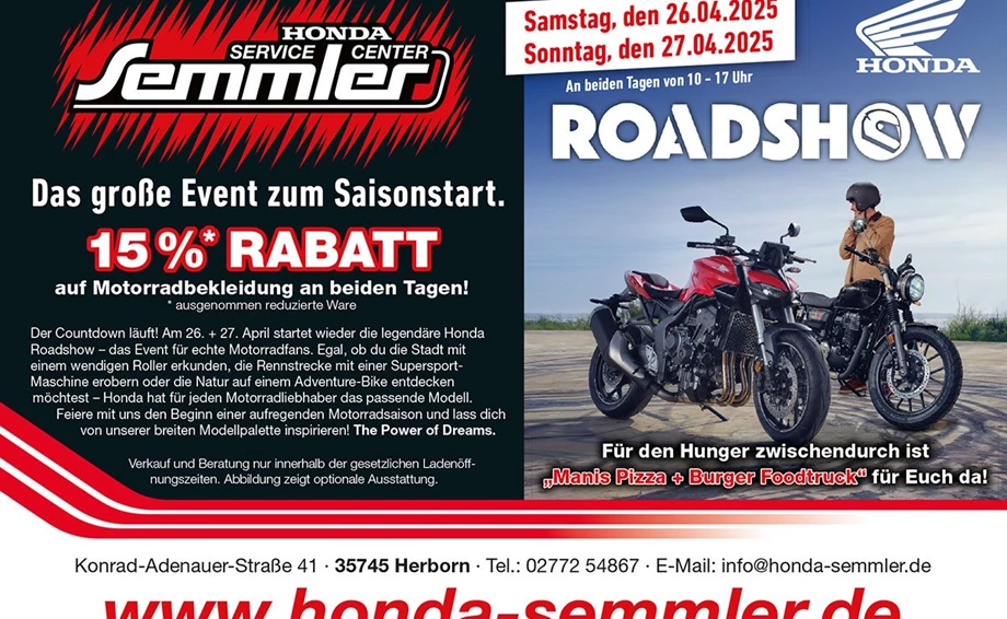 Honda Roadshow 2025 - Tag 2 Bild 1: Honda Roadshow 2025 - Tag 2