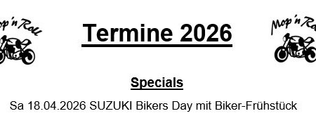 Motorrad Termin SUZUKI Bikers Day 2026