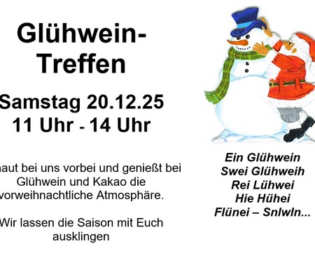 Motorrad Termin Jahresabschluss mit Glühweinumtrunk 