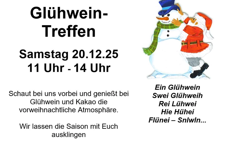 Jahresabschluss mit Glühweinumtrunk  Jahresabschluss mit Glühweinumtrunk