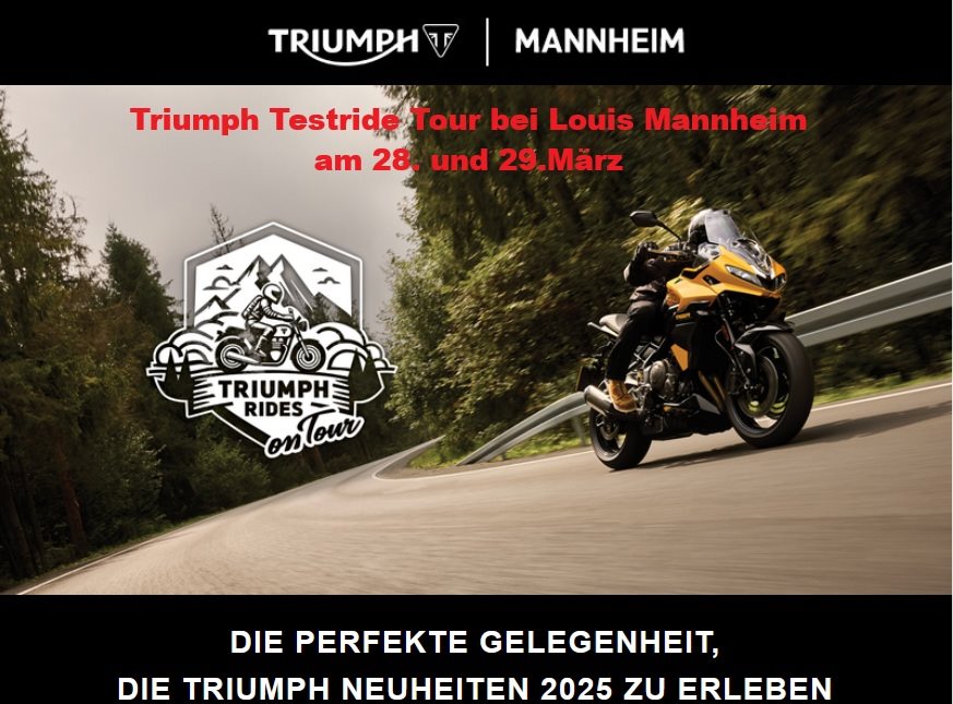 Triumph Testride Tour von Triumph Mannheim Timiris Motorsport 