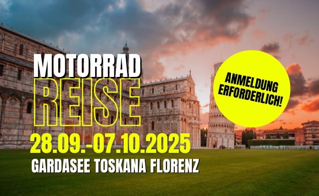 Motorradreise Toskana & Gardasee