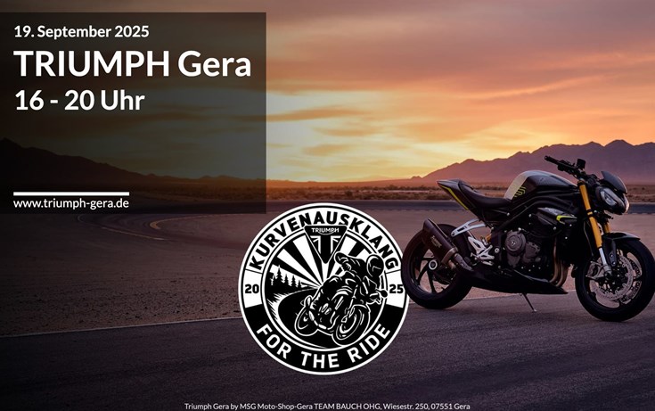 Kurvenausklang bei Triumph Gera