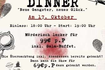Mörderisches Krimi Dinner am 17. Oktober in Wüstenrot Raitelberg Resort