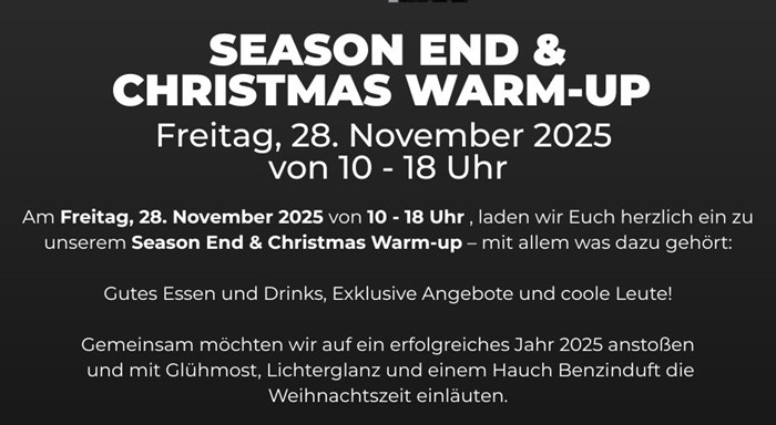 Season End & Christmas Warm-Up
