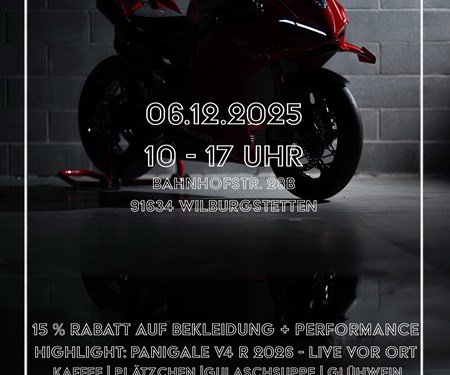 Motorrad Termin Ducati Christmas 06.12.2025