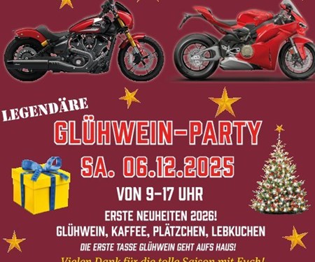 Motorrad Termin legendäre Glühweinparty